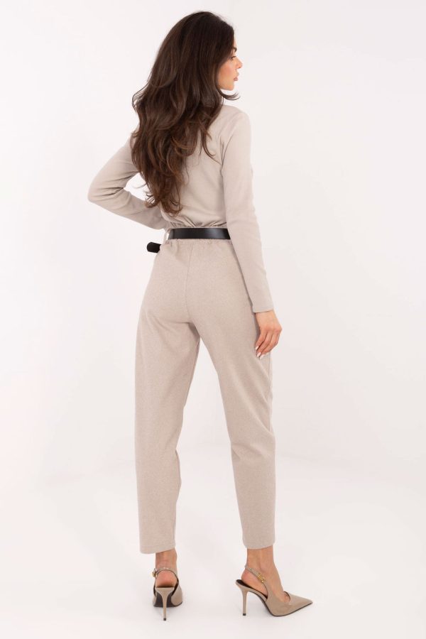 Beige Women's Pants in Pants, Trousers, Shorts with Polyester