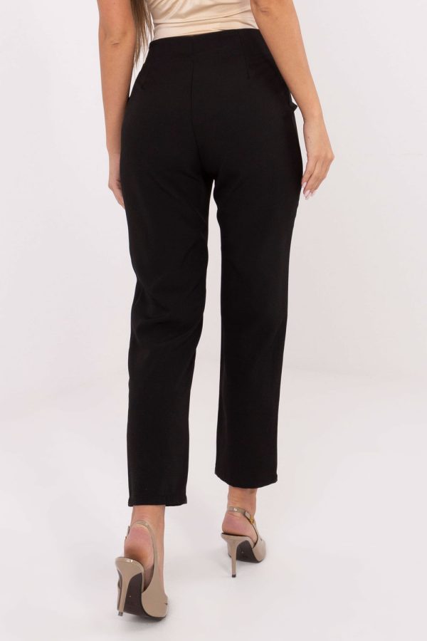 Black Women Trousers in Pants, Trousers, Shorts with Spandex and Polyester