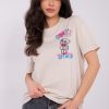 Beige T-shirt in Women`s Tops, T-shirts, Singlets with Cotton
