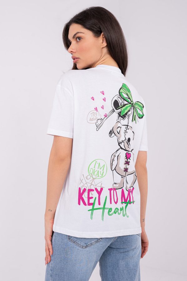 White T-shirt in Women`s Tops, T-shirts, Singlets with Cotton