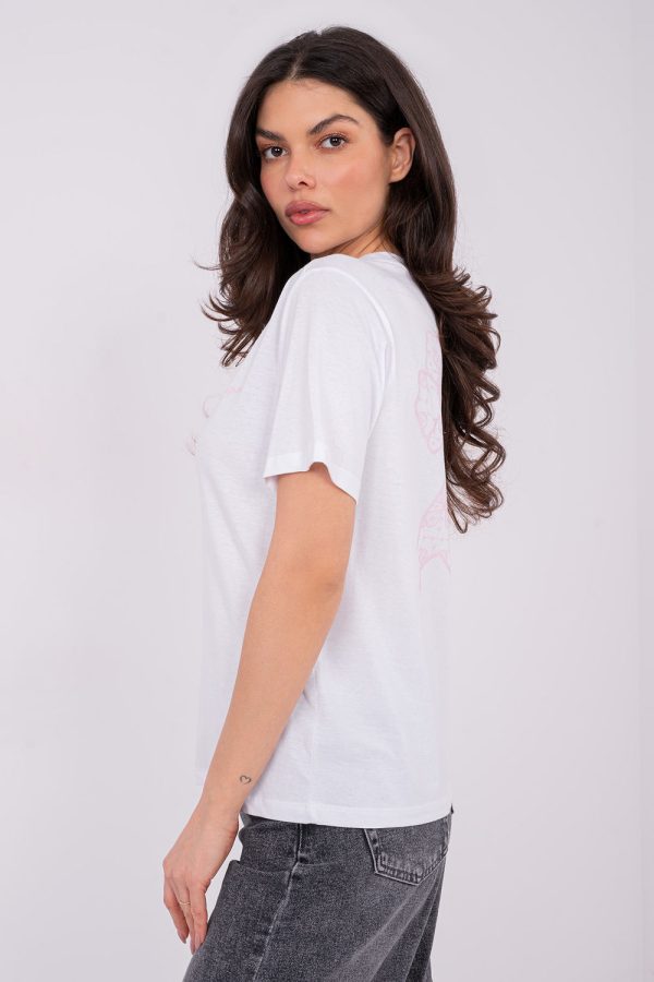 White T-shirt in Women`s Tops, T-shirts, Singlets with Cotton
