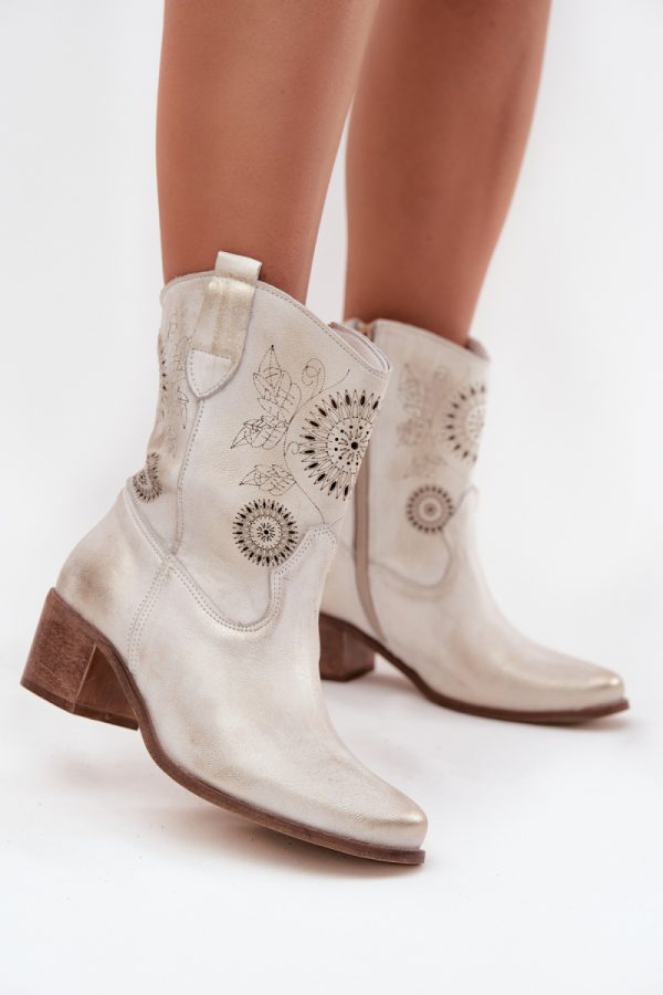 yellow Heel boots model 222959 Step in style
