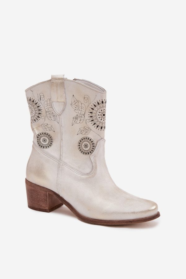 yellow Heel boots model 222959 Step in style