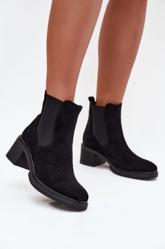 Black Jodhpur Boot in Women`s Ankle Boots & Booties with Fabric, Footbed, Upper Height and Heel Height