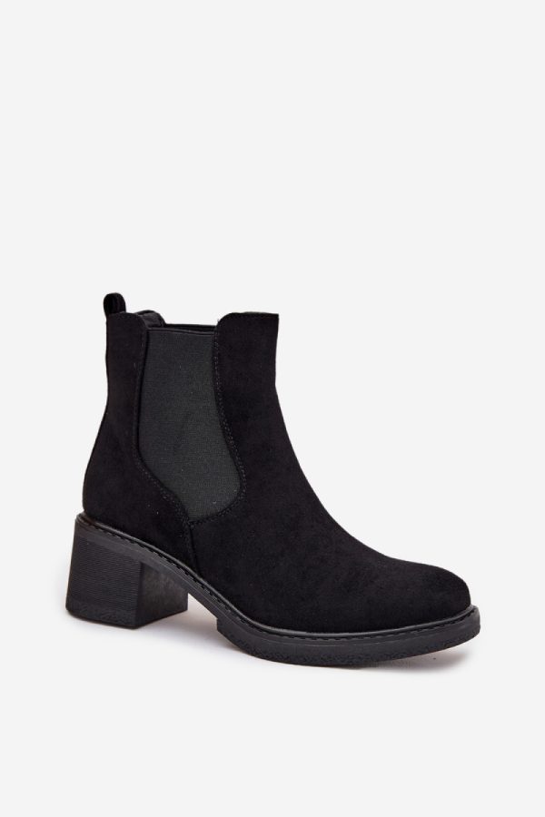 Black Jodhpur Boot in Women`s Ankle Boots & Booties with Fabric, Footbed, Upper Height and Heel Height