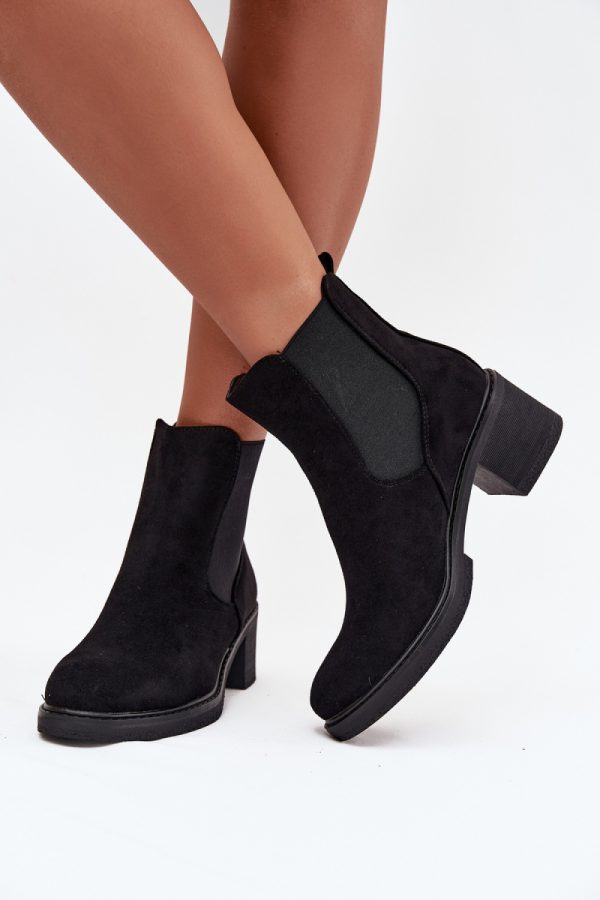 Black Jodhpur Boot in Women`s Ankle Boots & Booties with Fabric, Footbed, Upper Height and Heel Height