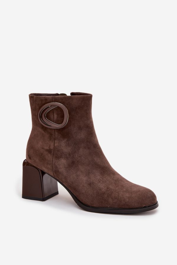 brown Heel boots model 222973 Step in style