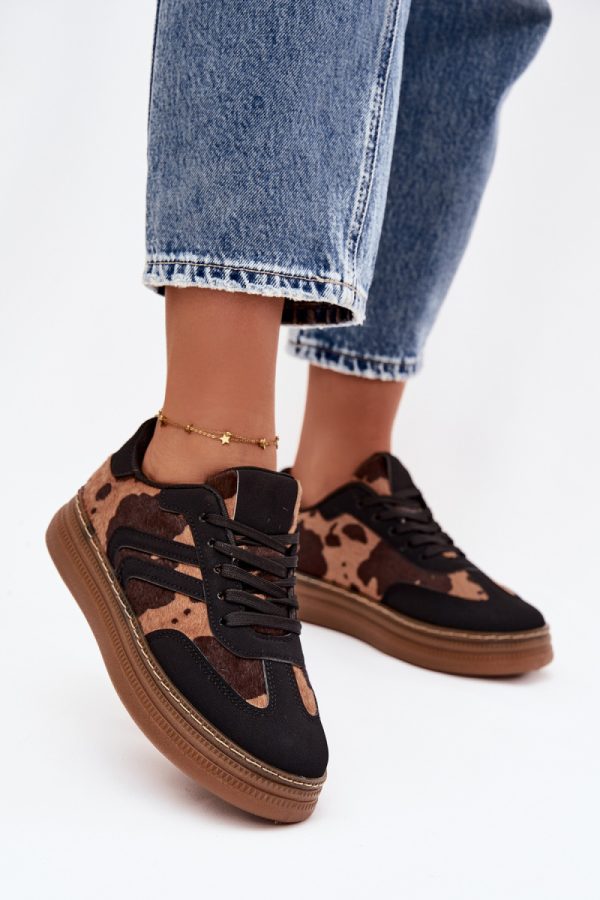 black Platform sneakers model 222975 Step in style