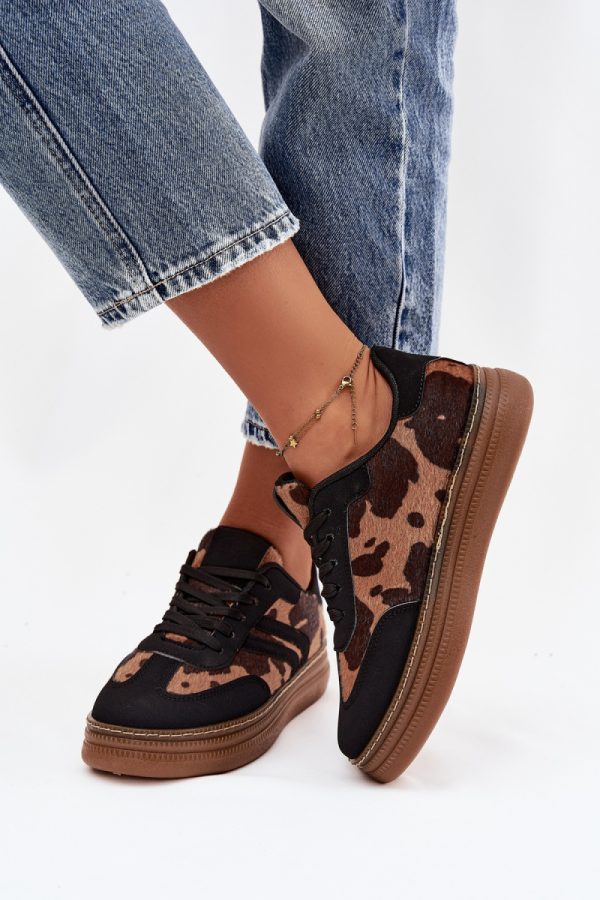 black Platform sneakers model 222975 Step in style