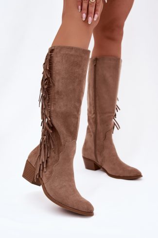 beige Heel boots model 223001 Step in style