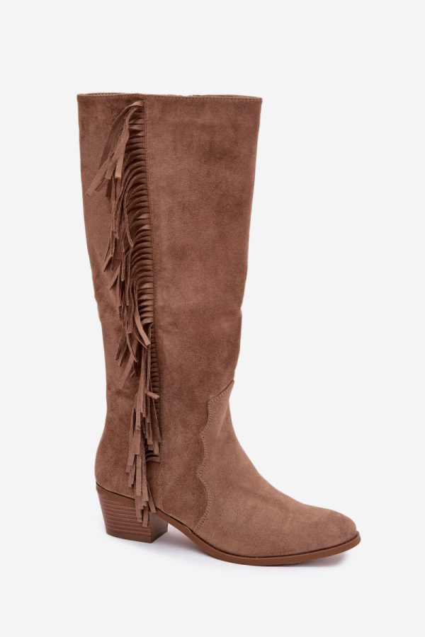 beige Heel boots model 223001 Step in style