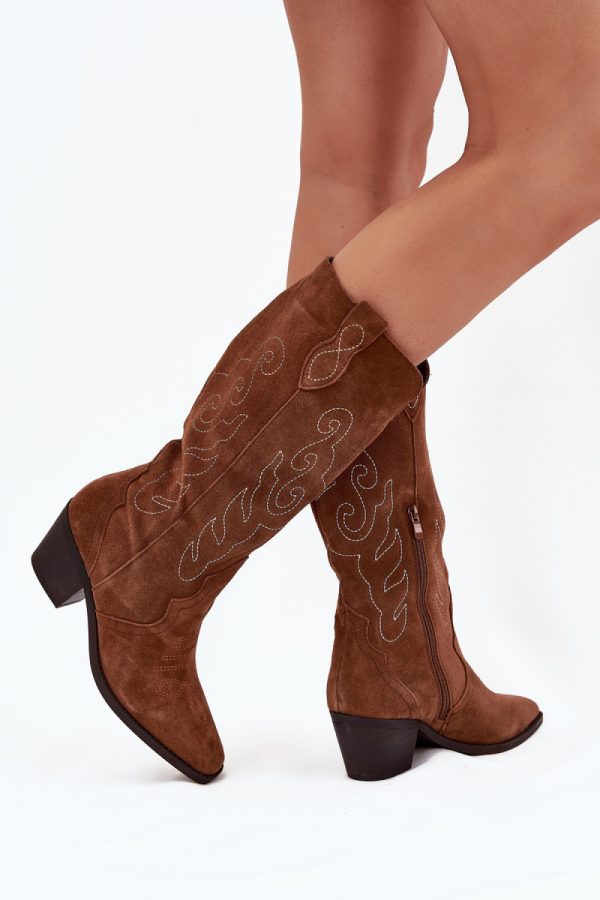 brown Heel boots model 223007 Step in style
