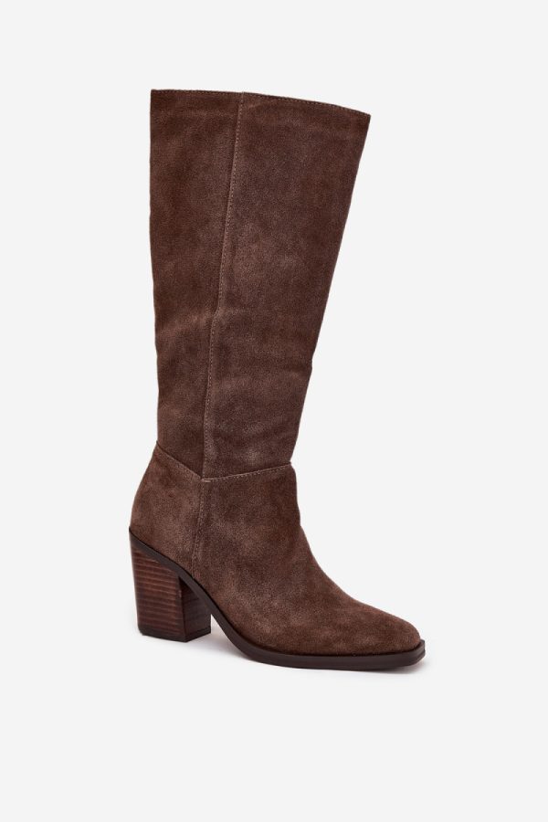 brown Heel boots model 223008 Step in style