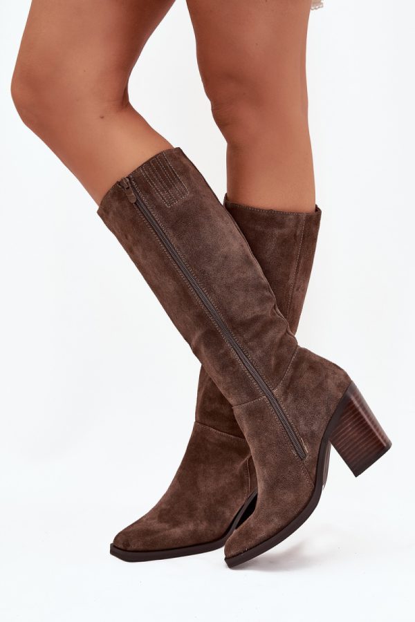 brown Heel boots model 223008 Step in style