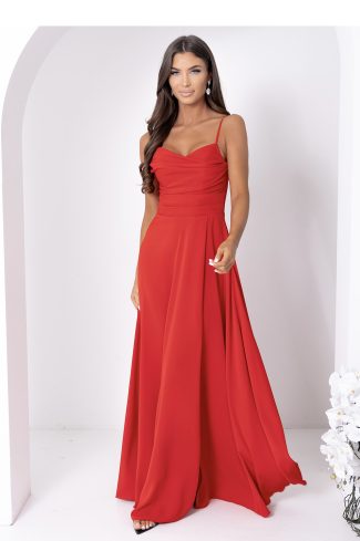 Red Long Dress in Evening Dresses with Cotton, Spandex and Polyester