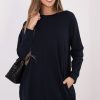 Navy Blue Daydress in Day Dresses with Cotton and Spandex