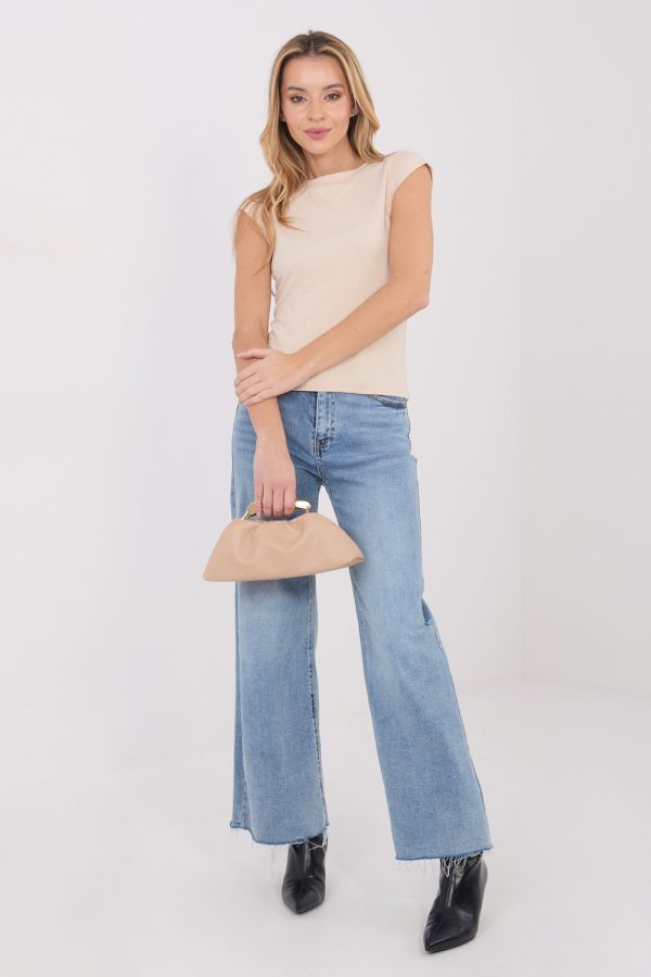 Beige Top in Undershirts / Tops with Spandex and Viscose