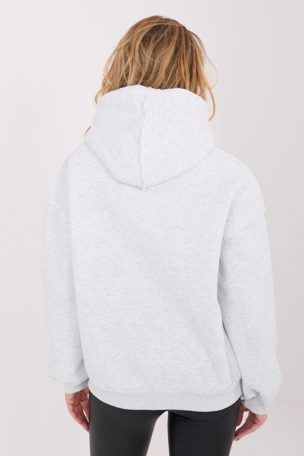 Grey Sweatshirt in Sweatshirts For Women with Cotton and Spandex