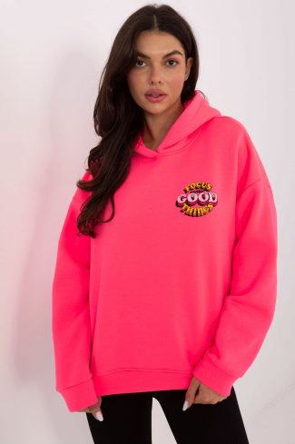Pink Sweatshirt in Sweatshirts For Women with Cotton and Polyester