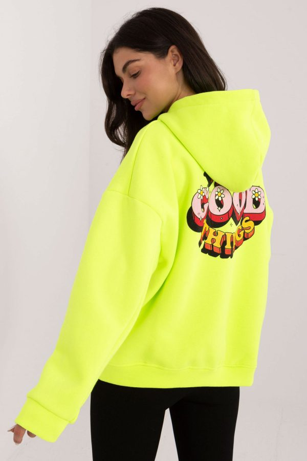 Yellow Sweatshirt in Sweatshirts For Women with Cotton and Polyester