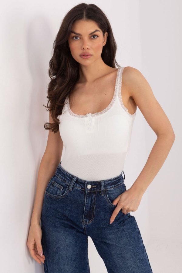 Beige Top in Undershirts / Tops with Spandex and Viscose
