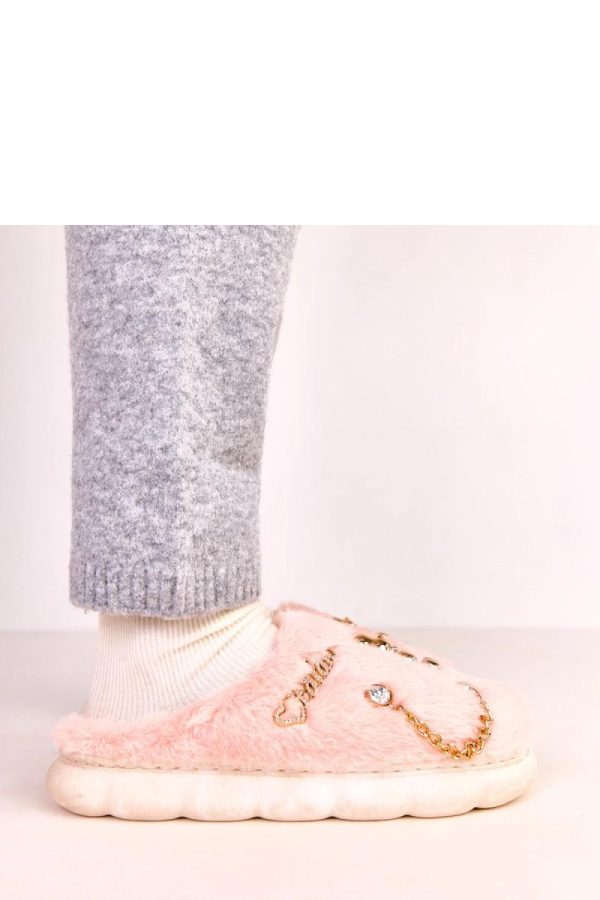 Pink Slippers in Slippers For Women with Fabric, Footbed and Sole Height