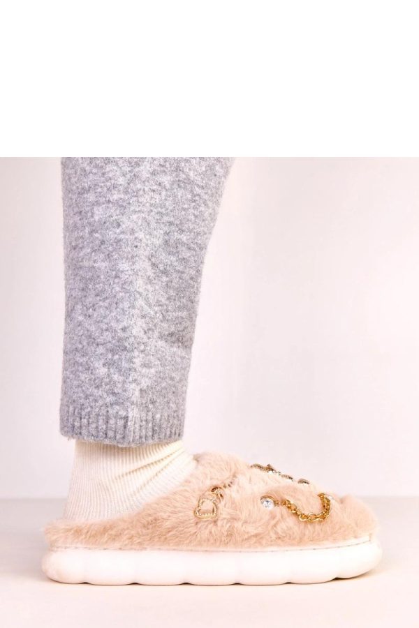 Beige Slippers...Fabric, Footbed and Sole Height