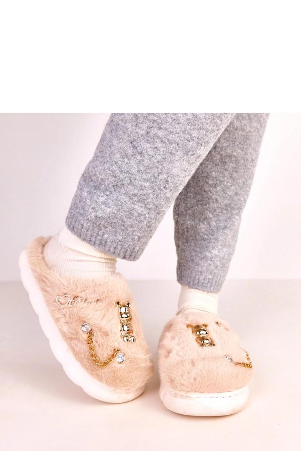 Beige Slippers...Fabric, Footbed and Sole Height