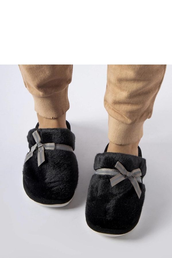 Black Slippers in Slippers For Women with Fabric, Footbed and Sole Height