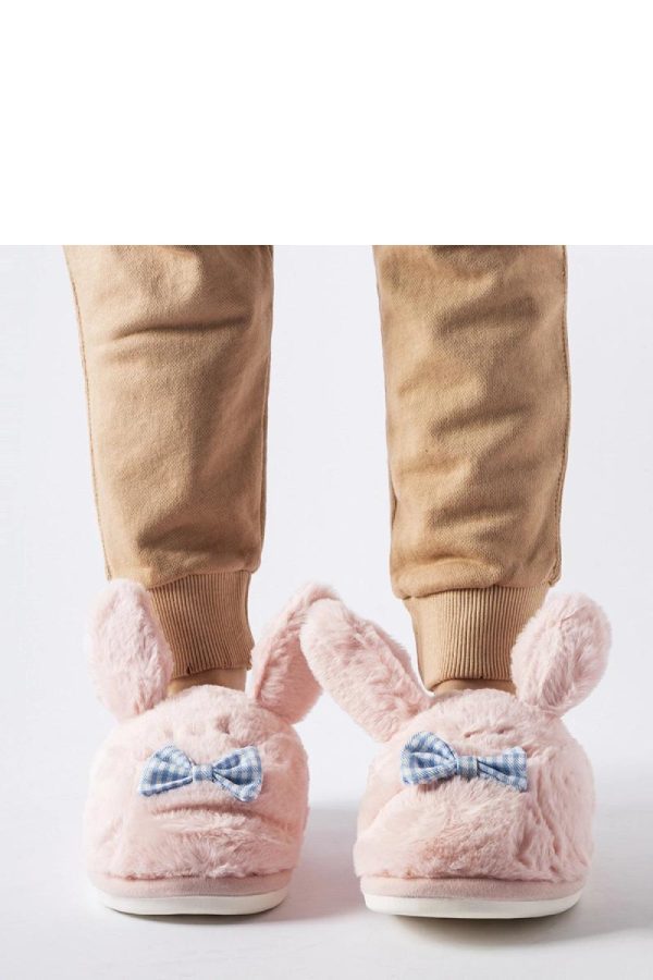 Pink Slippers in Slippers For Women with Fabric and Sole Height