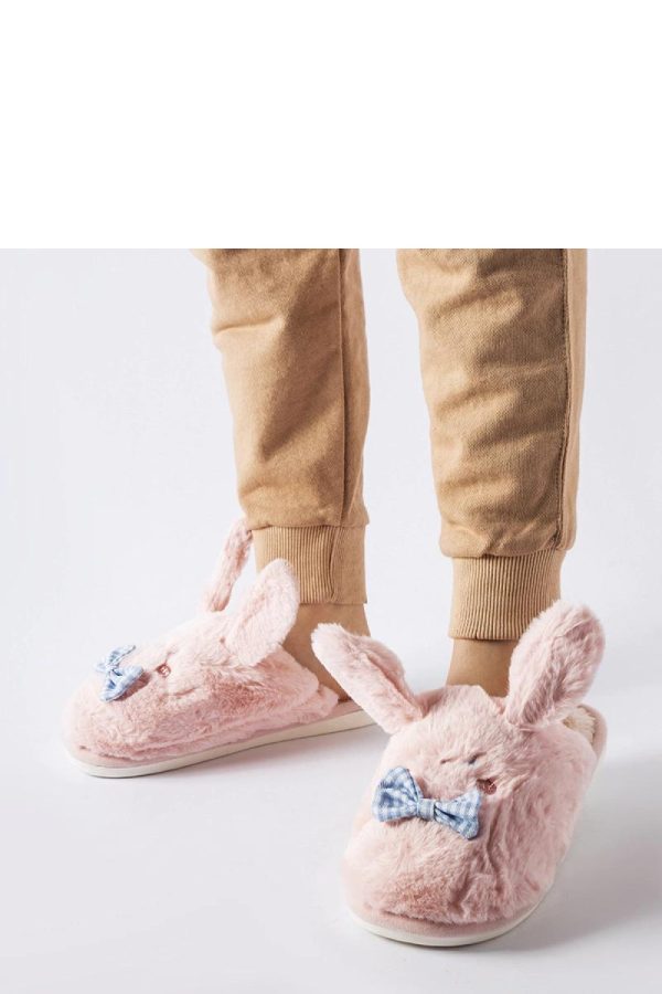 Pink Slippers in Slippers For Women with Fabric and Sole Height