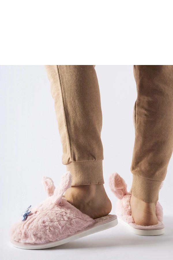 Pink Slippers in Slippers For Women with Fabric and Sole Height