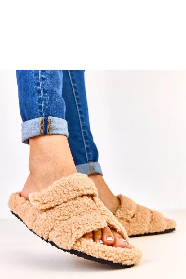 Beige Slippers....Fabric, Footbed and Sole Height