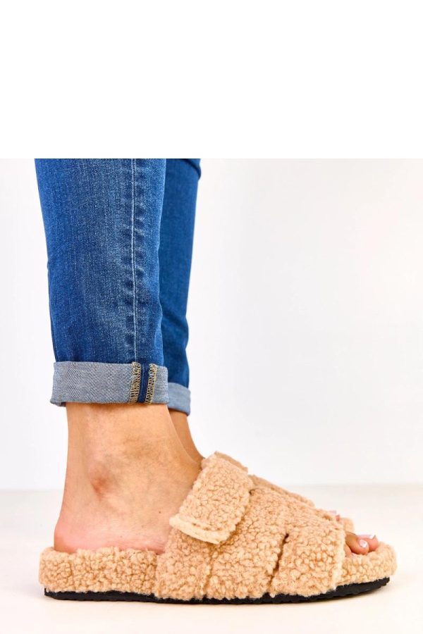 Beige Slippers....Fabric, Footbed and Sole Height