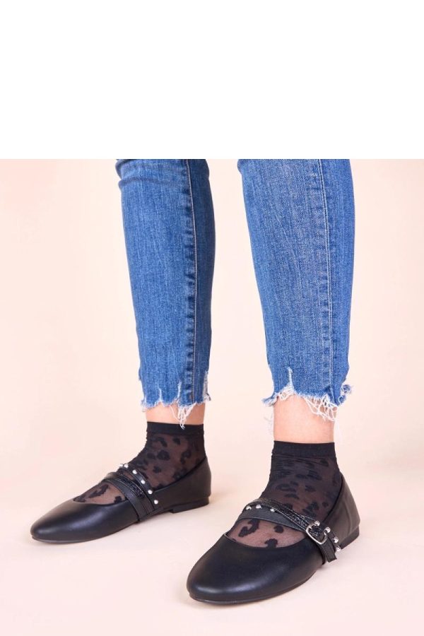 Black Ballet Flats....Fabric and Footbed