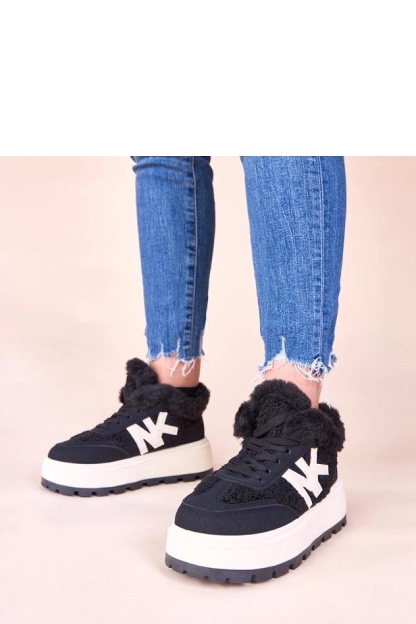 Black Sport Shoes in Women`s Athletic Shoes, Trainers, Sneakers with Fabric, Footbed and Platform Height