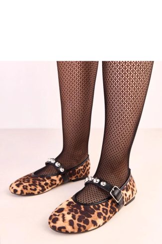 Brown Ballet Flats....Fabric and Footbed