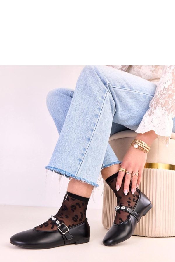 Black Ballet Flats...Fabric and Footbed