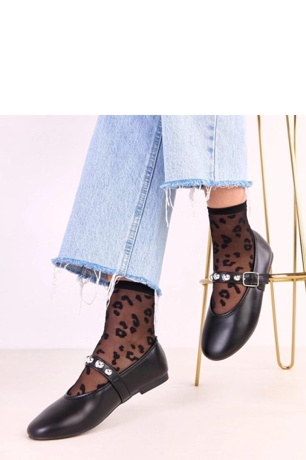 Black Ballet Flats...Fabric and Footbed