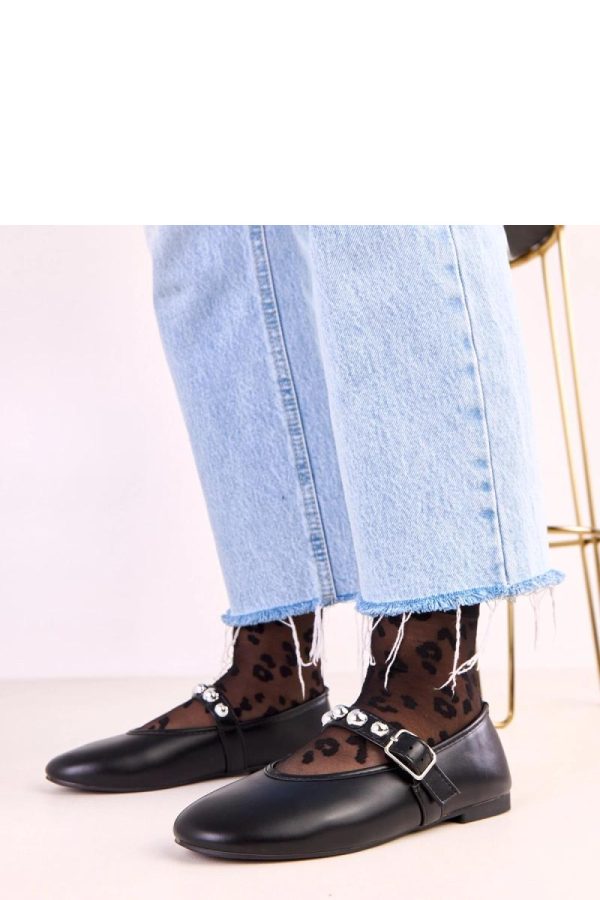 Black Ballet Flats...Fabric and Footbed