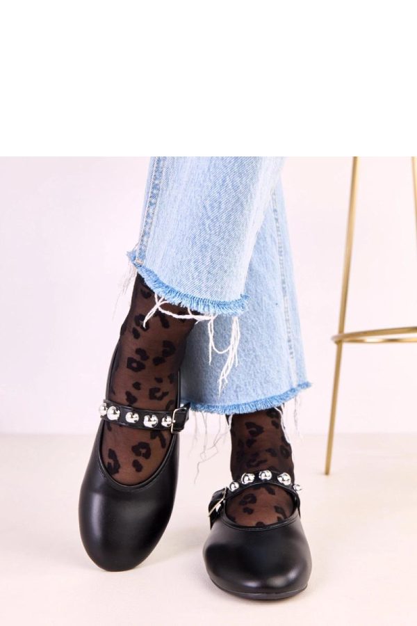 Black Ballet Flats...Fabric and Footbed