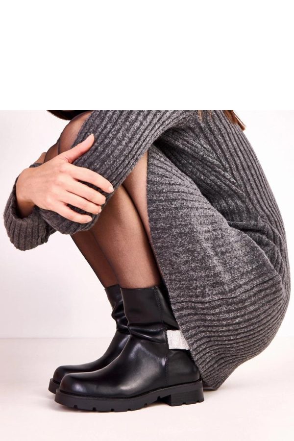 Black Boots...Fabric, Footbed, Upper Height and Heel Height