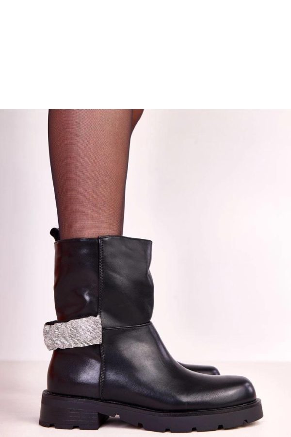 Black Boots...Fabric, Footbed, Upper Height and Heel Height