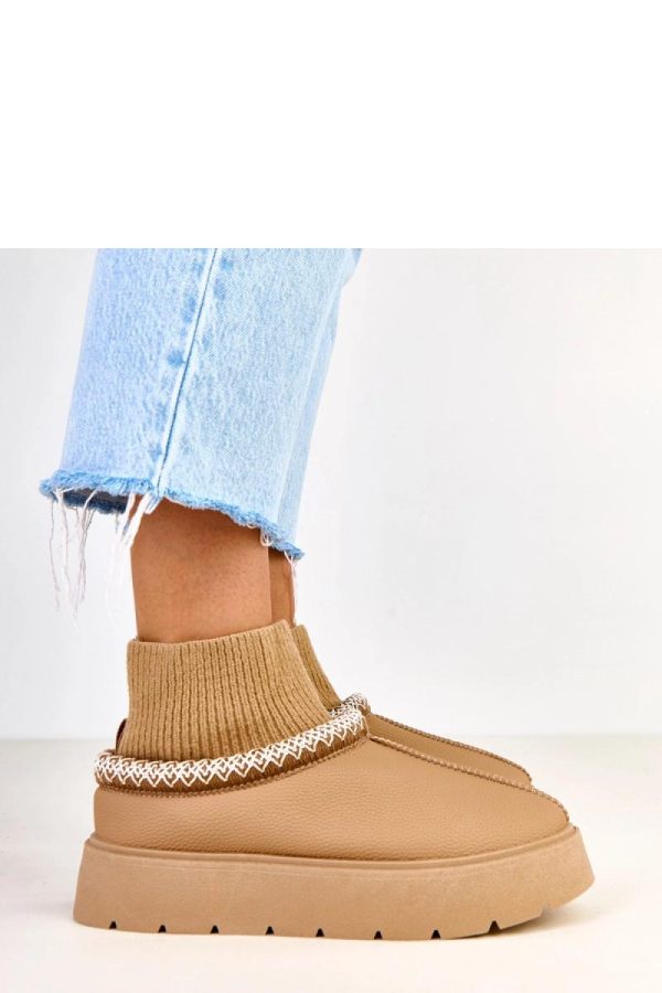 Brown Snow Boots.Fabric, Footbed and Platform Height