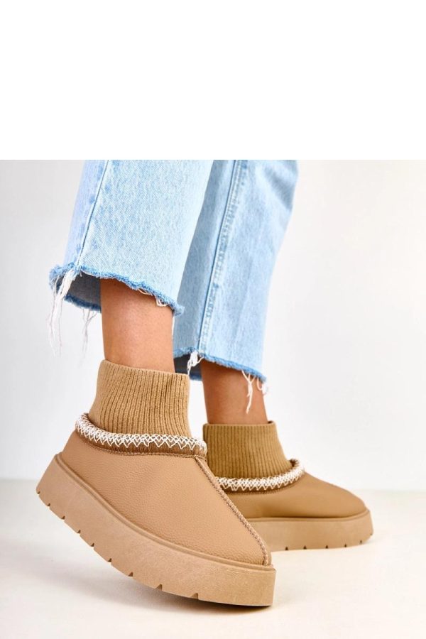 Brown Snow Boots.Fabric, Footbed and Platform Height