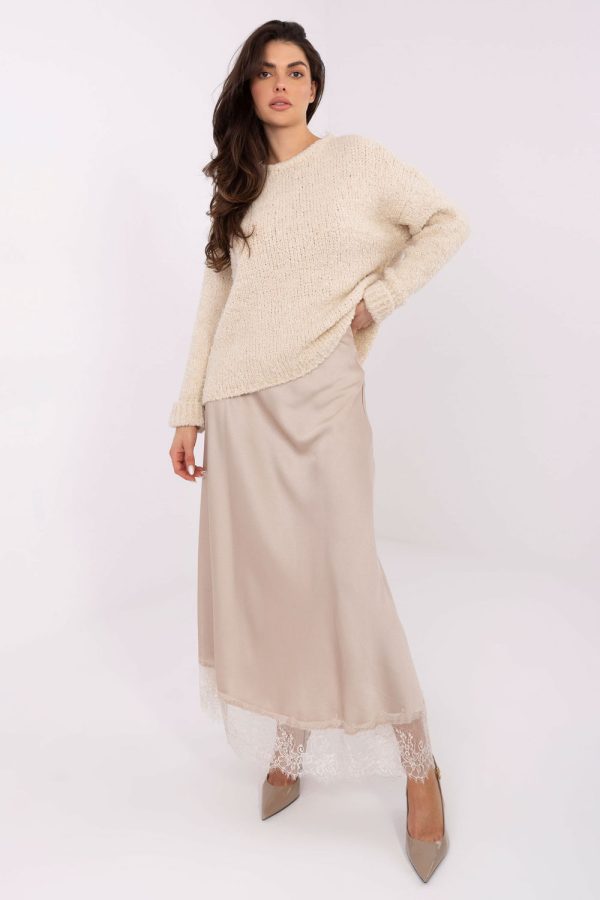 Beige Jumper in Sweaters, Pullovers, Jumpers, Turtlenecks, Boleros, Shrugs with Acrylic, Alpaca, Polyester and Wool