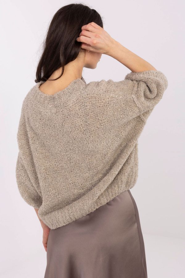 Beige Jumper in Sweaters, Pullovers, Jumpers, Turtlenecks, Boleros, Shrugs with Acrylic, Polyamide, Viscose and Wool