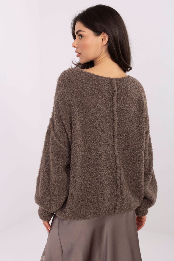Brown Jumper in Sweaters, Pullovers, Jumpers, Turtlenecks, Boleros, Shrugs with Acrylic, Polyamide, Viscose and Wool
