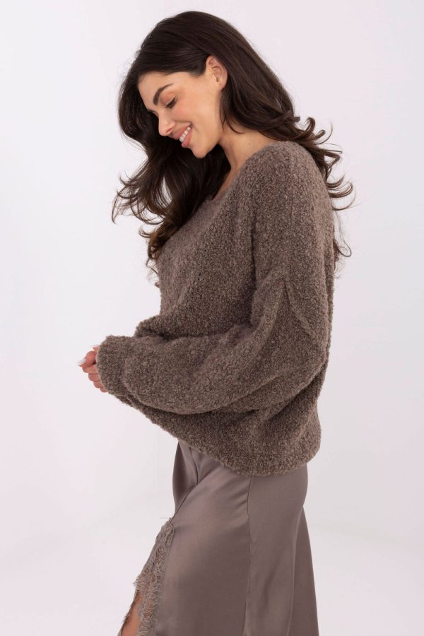 Brown Jumper in Sweaters, Pullovers, Jumpers, Turtlenecks, Boleros, Shrugs with Acrylic, Polyamide, Viscose and Wool