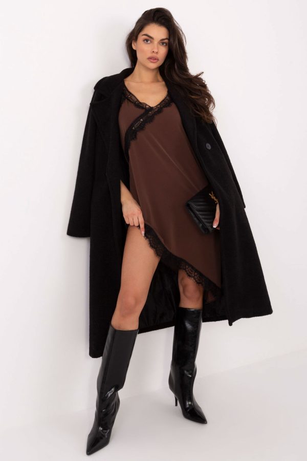 Brown Evening Dress in Evening Dresses with Polyester and Viscose